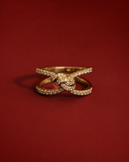 Knot Crystal Ring Marina Blanche