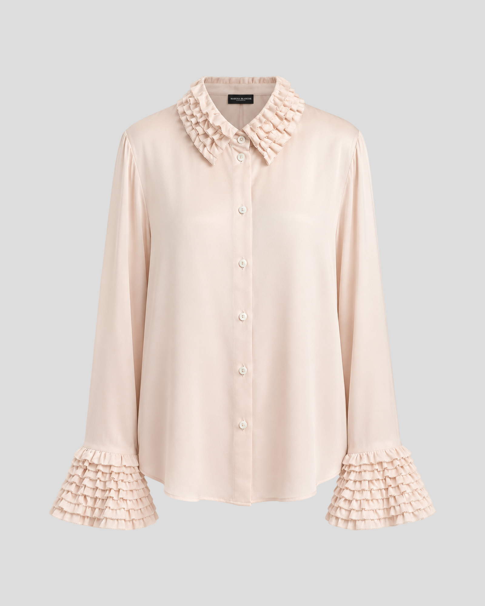 Blus silke Marina Blanche