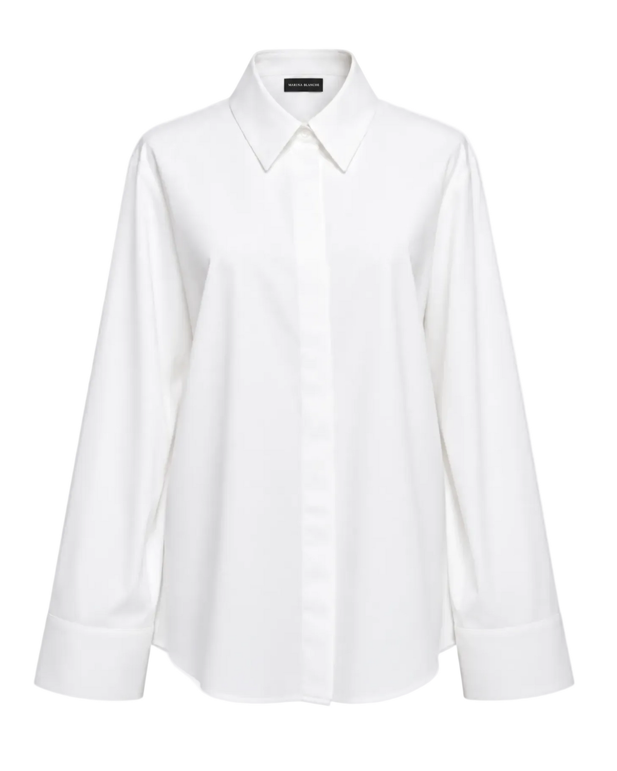 Classic Shirt in Cotton Marina Blanche
