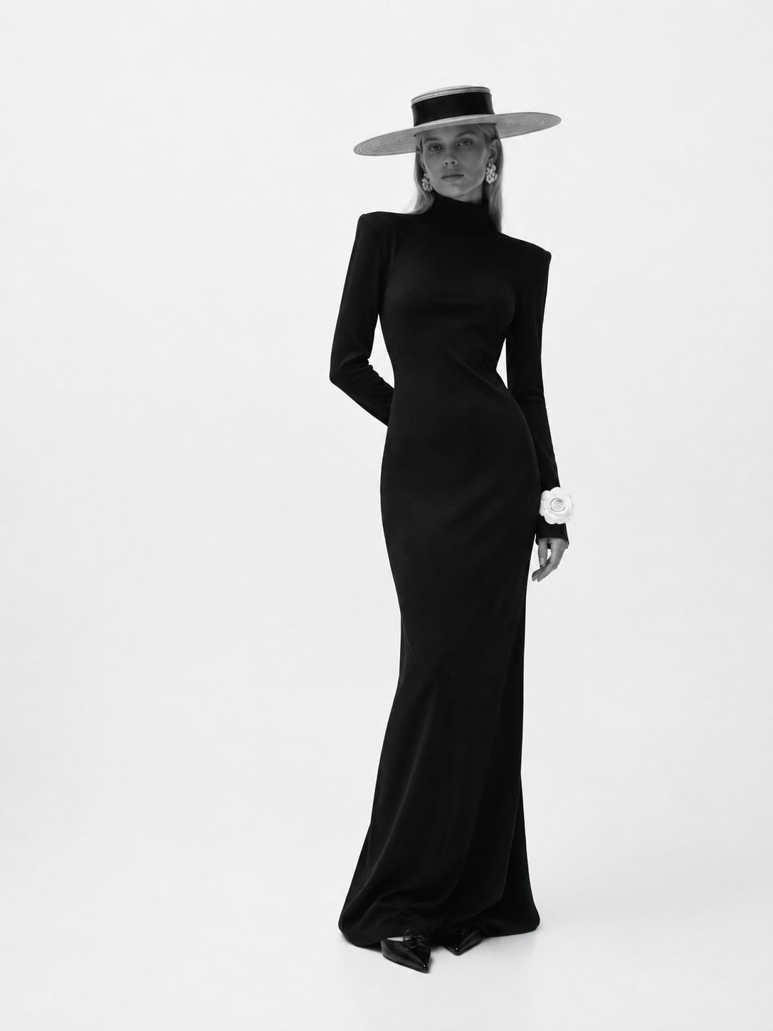 Darla wide dress Marina Blanche
