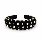 Pearl-Embellished Headband Marina Blanche