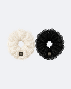 Lace Ruffle Chouchou Set Grande Marina Blanche
