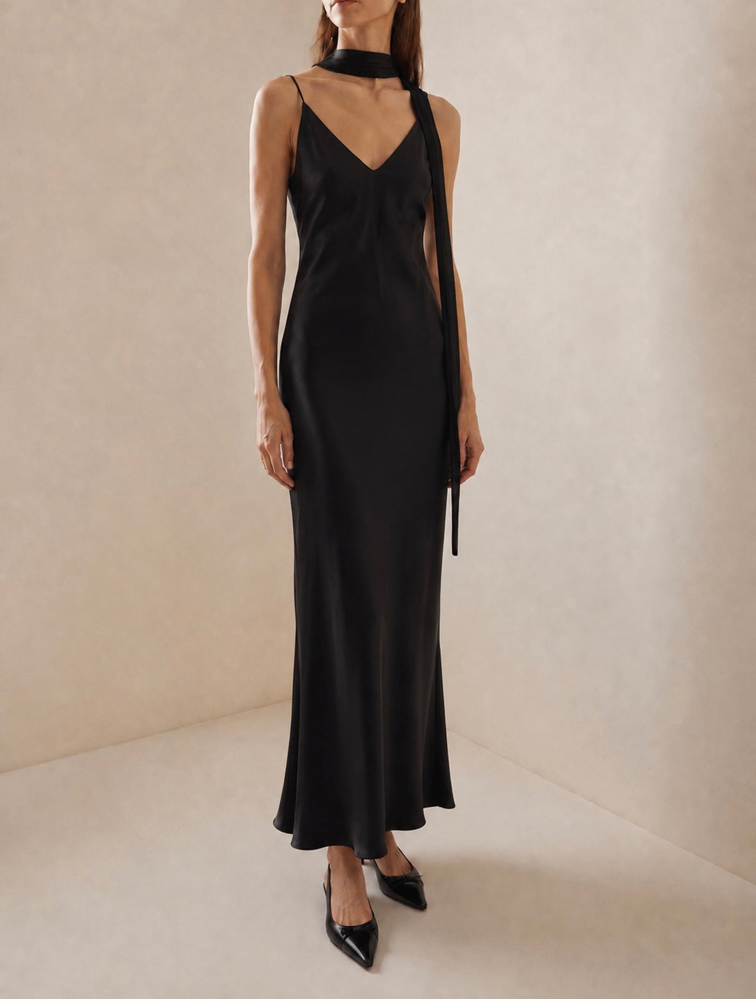 Classic Dress in Mulberry Silk Marina Blanche