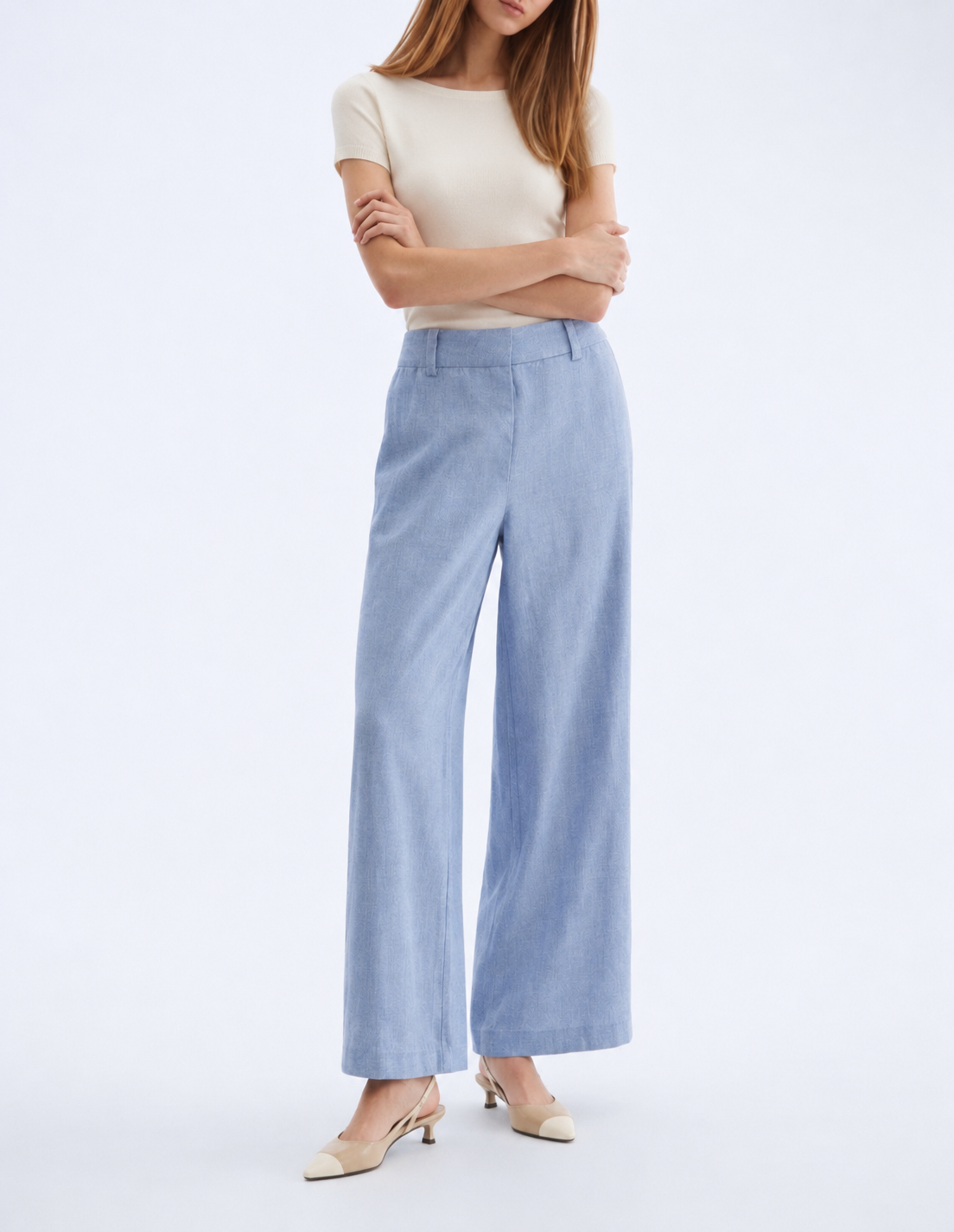 Linen Riviera Pant Marina Blanche