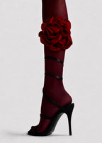 Rose Tights in Cashmere Marina Blanche