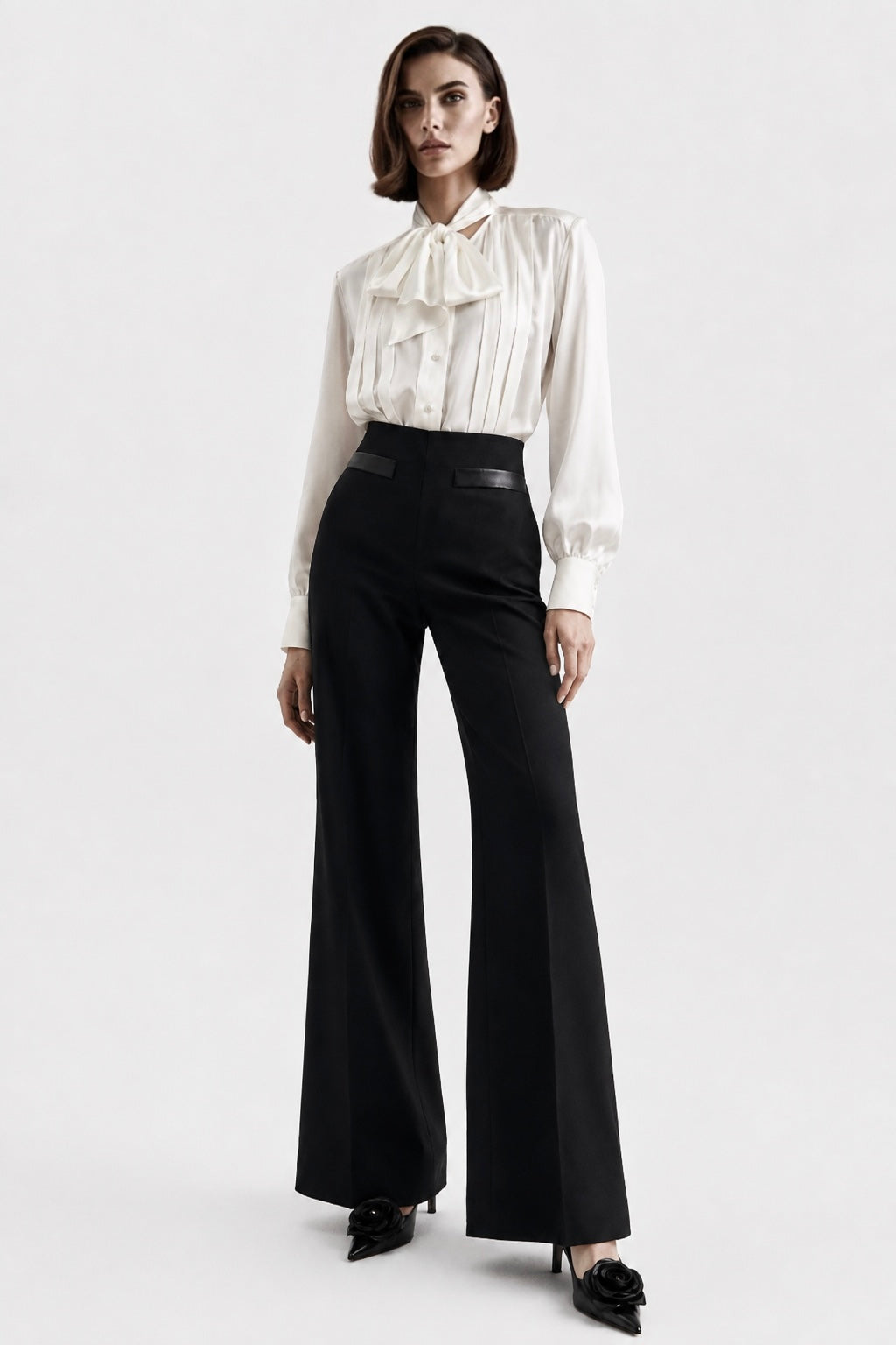 Blus silke Marina Blanche