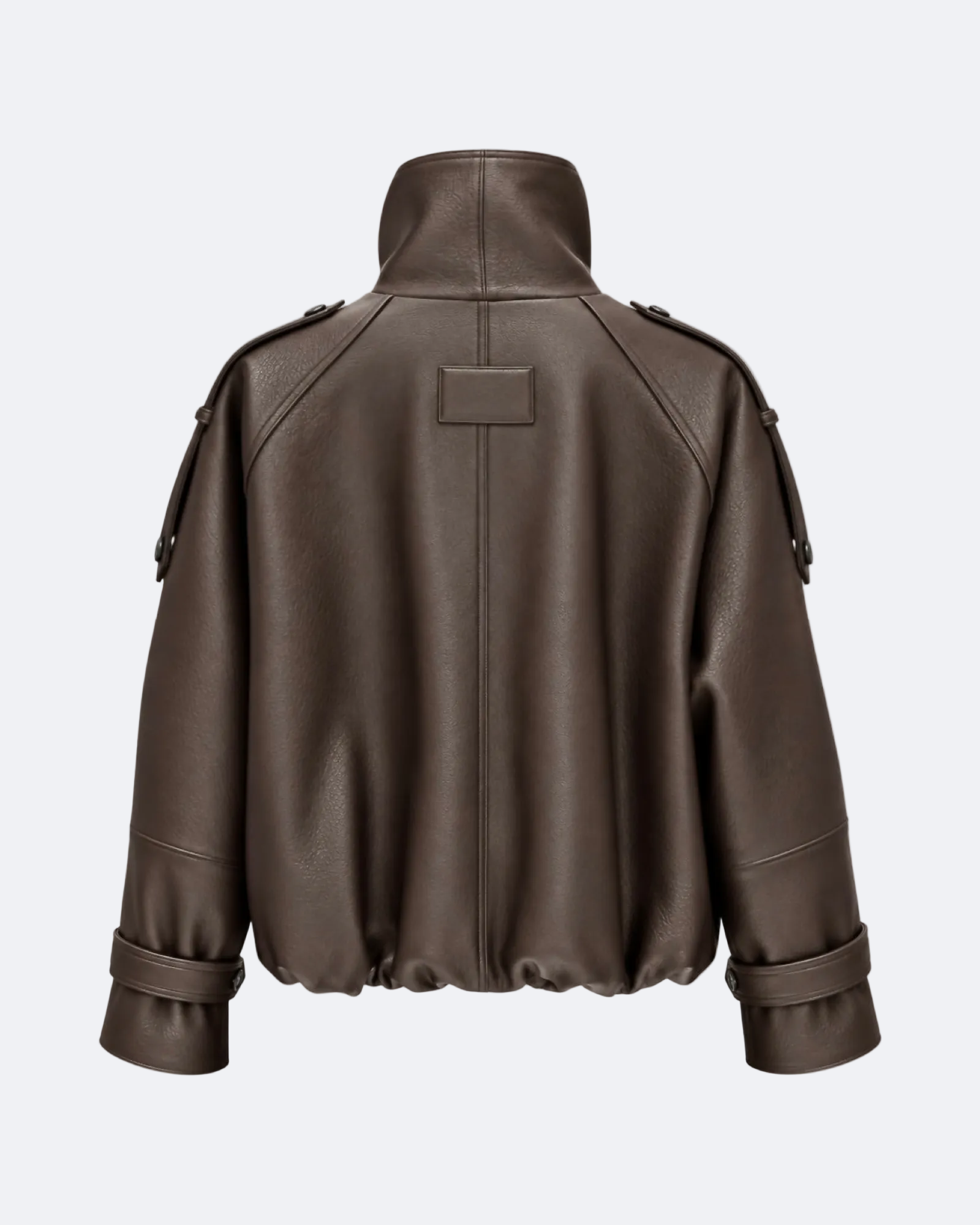 Léa Learher Peacoat Jacket Marina Blanche