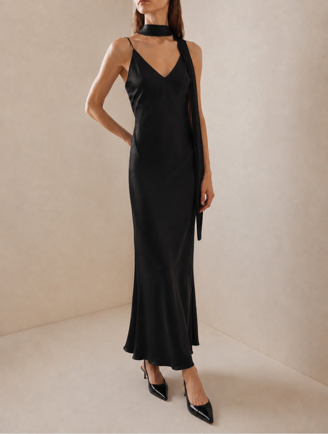 Classic Dress in Mulberry Silk Marina Blanche