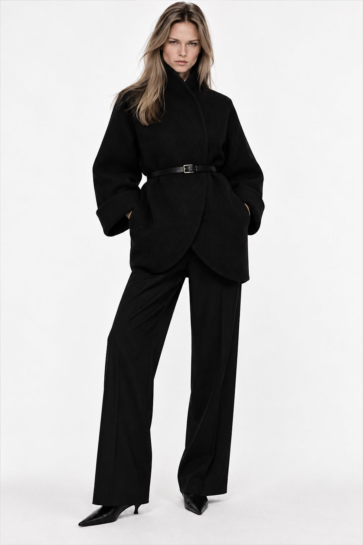 Wrap Knit Jacket Marina Blanche