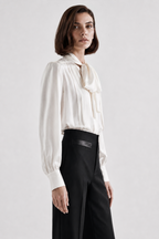 Blus silke Marina Blanche