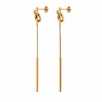 Tie Knot Hanging Line Earrings Marina Blanche