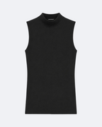 High-neck Sleeveless Top Marina Blanche