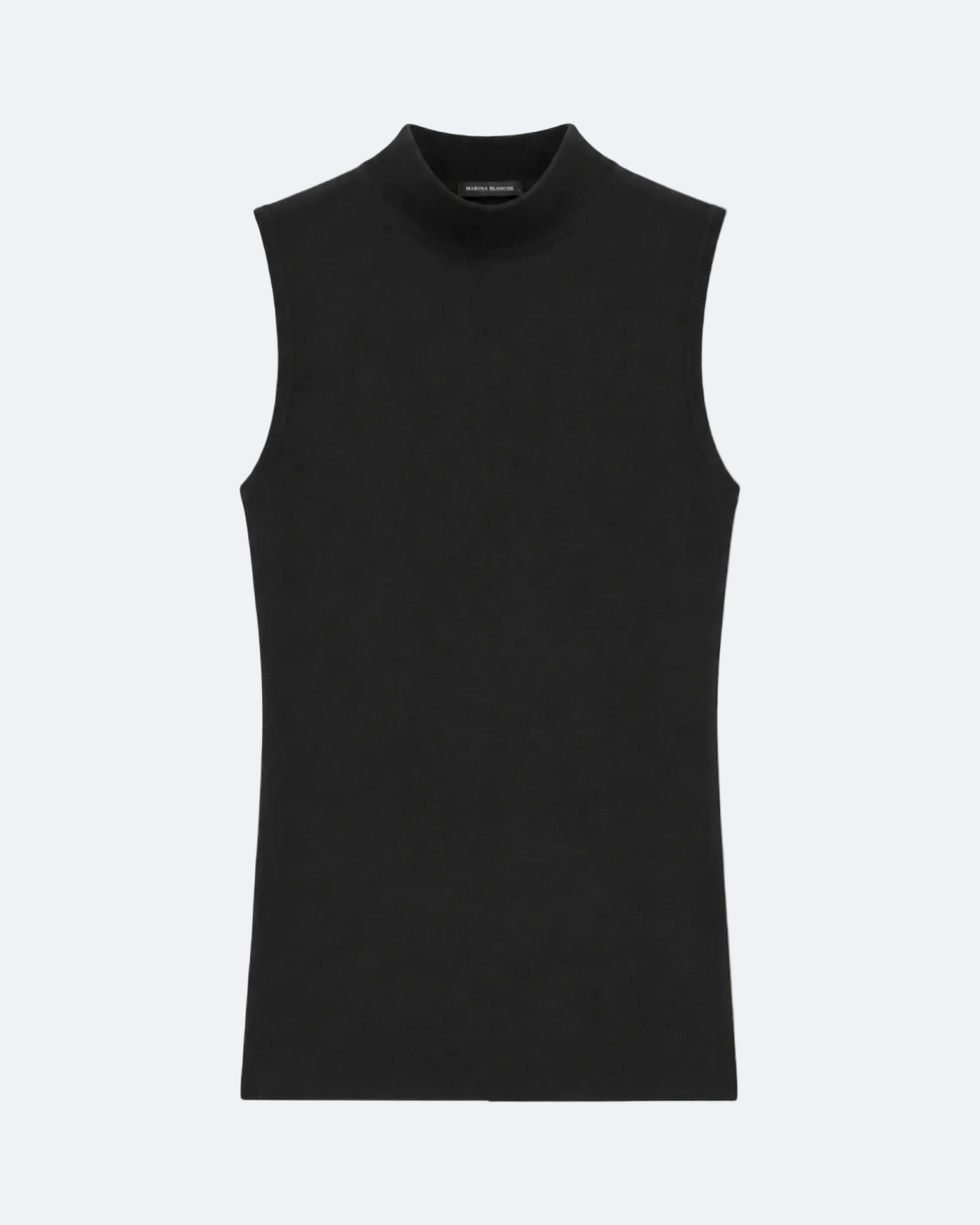 High-neck Sleeveless Top Marina Blanche