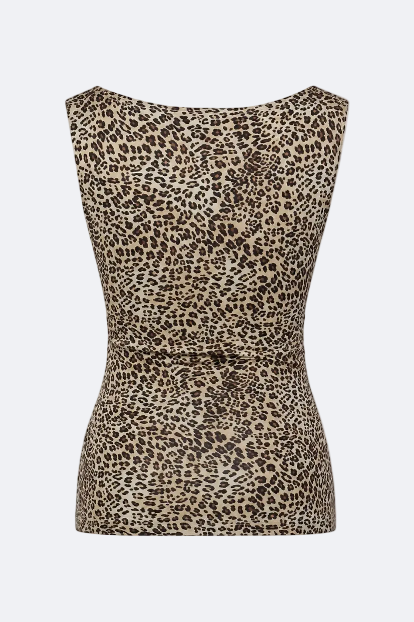 Leopard-Print Top in Cotton Marina Blanche