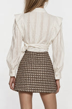 Baignade Eyelet Wrap Blouse Marina Blanche