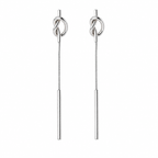 Tie Knot Hanging Line Earrings Marina Blanche