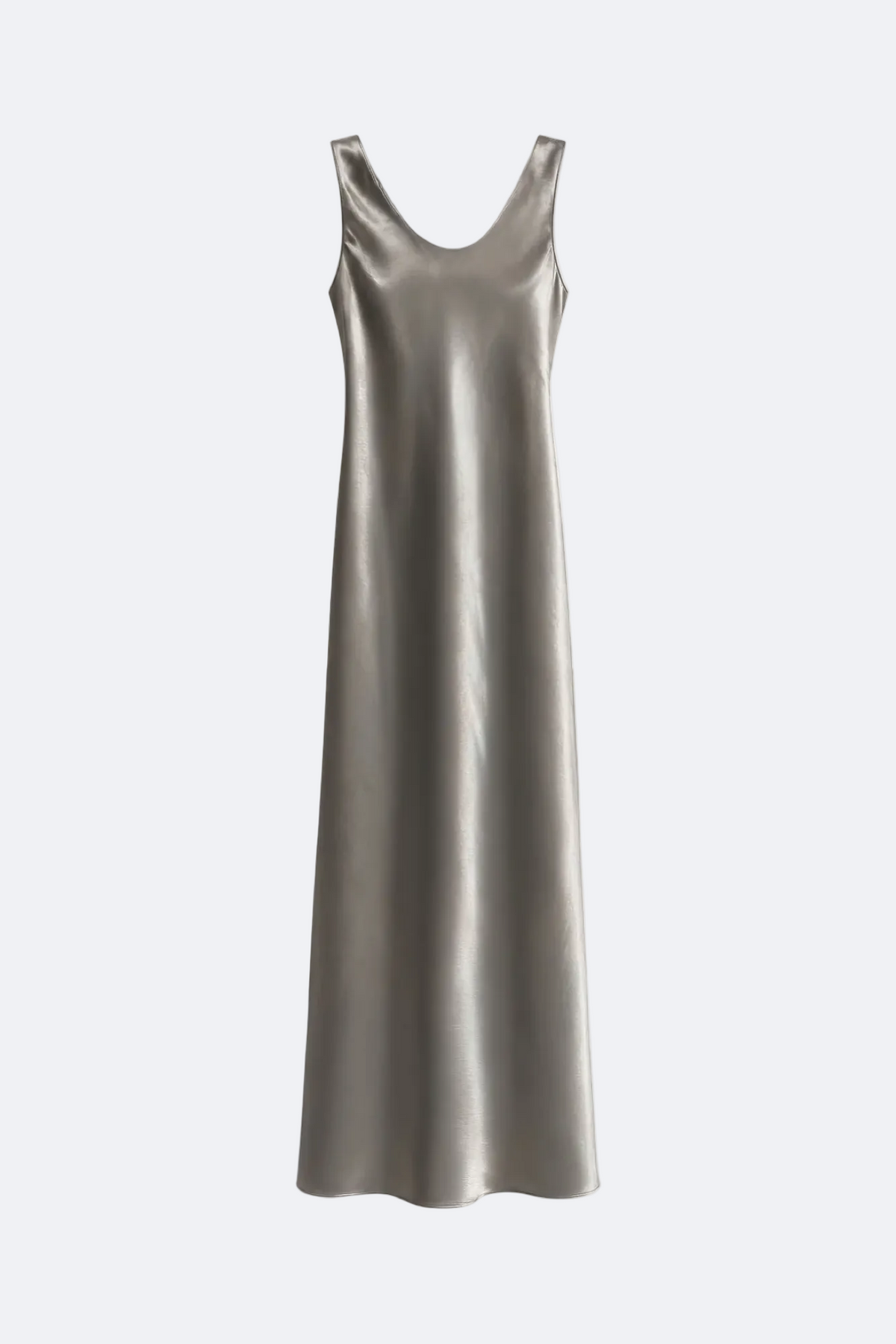Acetate Satin Maxi Dress Marina Blanche