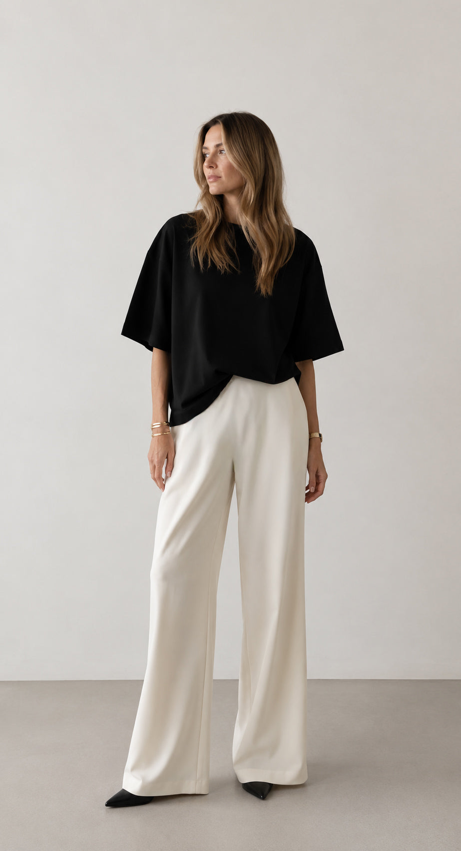 Oversized cotton poplin Marina Blanche