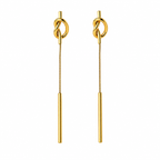 Tie Knot Hanging Line Earrings Marina Blanche