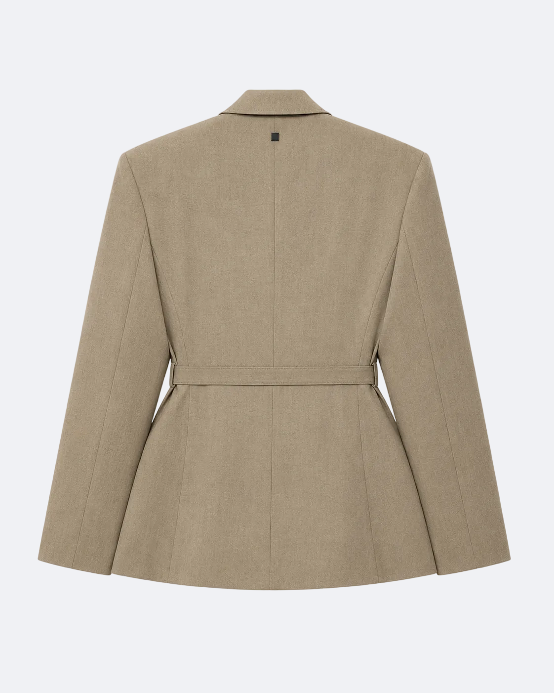Flower Belted Jacket Marina Blanche