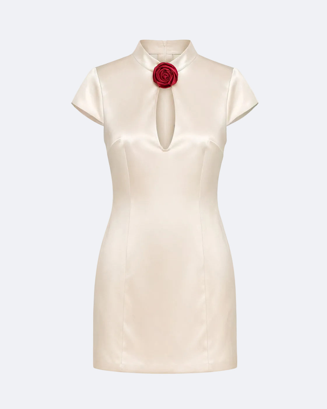Darla Mini Satin Dress Marina Blanche