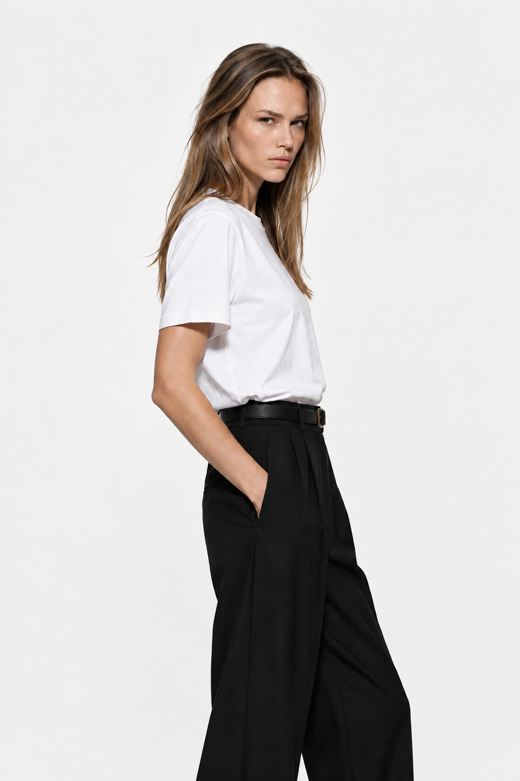 Classic T-Shirt in Cotton Marina Blanche