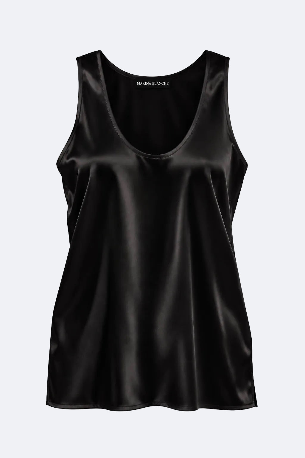 Fluid Satin Tank Top Marina Blanche