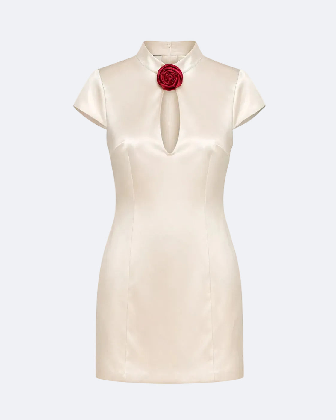 Darla Mini Satin Dress Marina Blanche