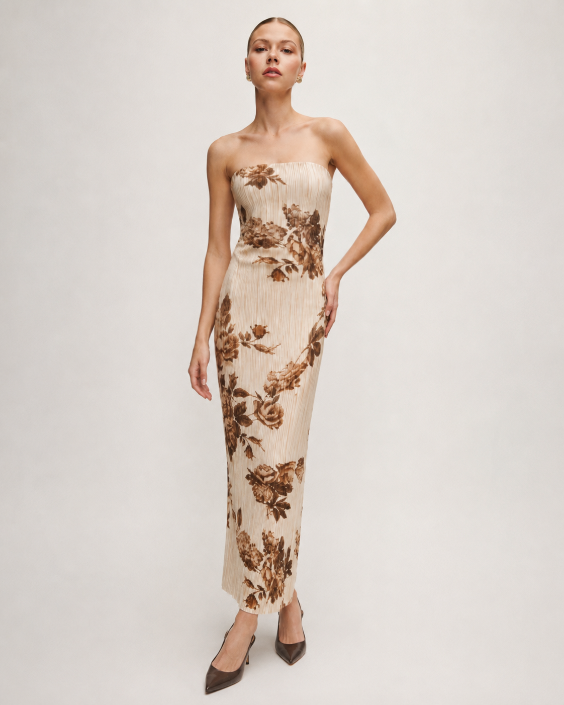 Vintage Floral Dress Marina Blanche