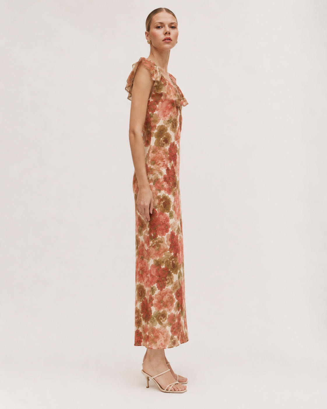 Floral Maxi Dress in Vintage Rose Marina Blanche