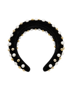 Pearl-Embellished Headband Marina Blanche