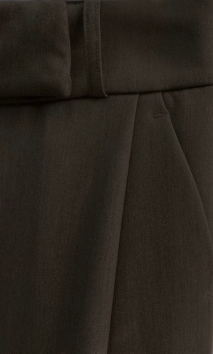Tailored Trousers in Worsted Wool Marina Blanche