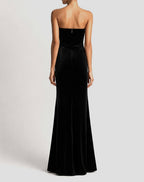 Sweetheart Velvet Mermaid Maxi Dress Marina Blanche