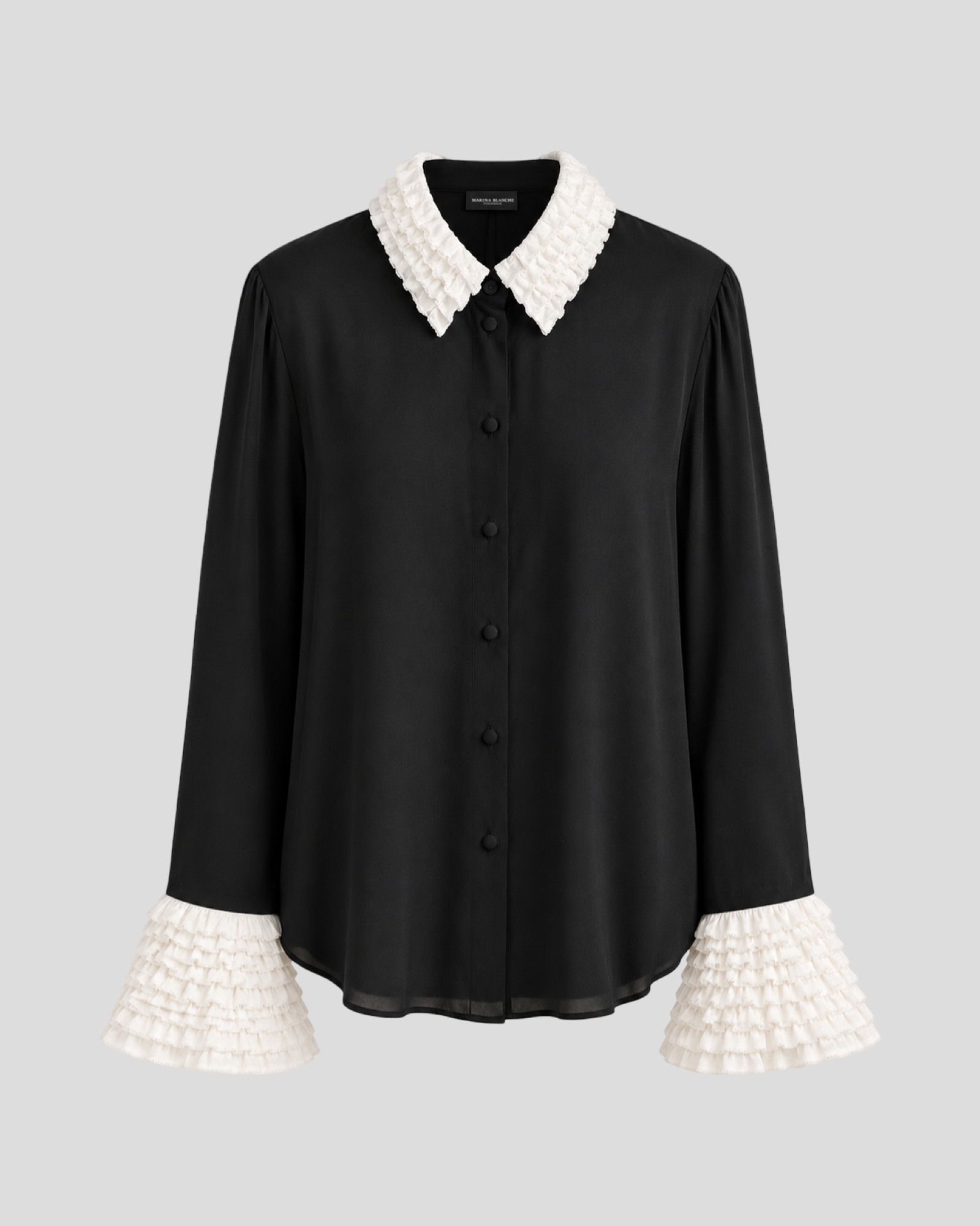 Silk blus Marina Blanche