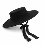 Fedora with Tie-Bow in Wool Marina Blanche