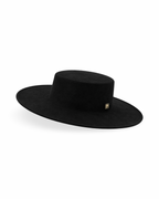 Fedora with Tie-Bow in Wool Marina Blanche