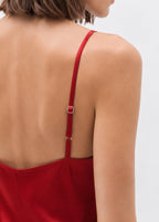 Slip Dress in Silk Marina Blanche