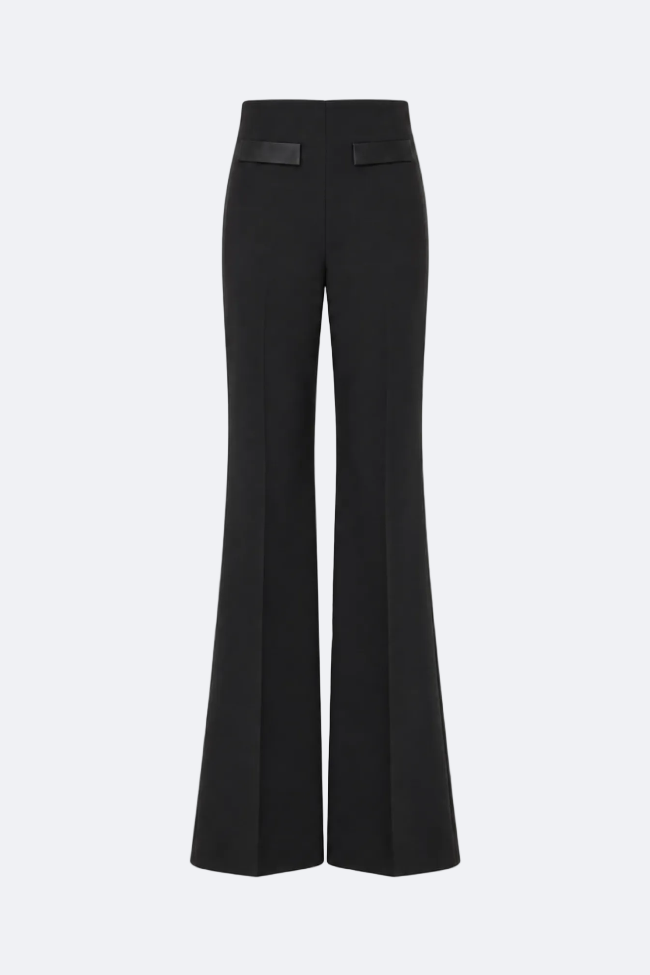 High-Waisted Wide-Leg Trousers in Wool Marina Blanche