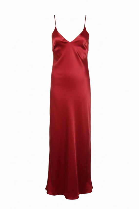 Slip Dress in Silk Marina Blanche