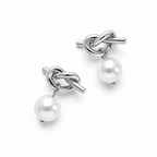 Knot Pearl Earrings Marina Blanche