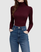 Colette Casein Rib High-Neck MarinaBlanche.com