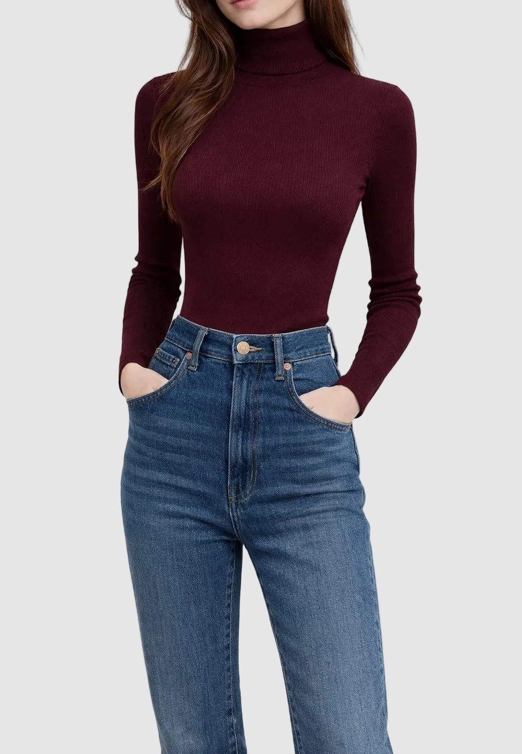 Colette Casein Rib High-Neck MarinaBlanche.com