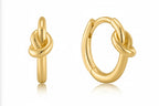 Knot Small Hoops Earrings Marina Blanche