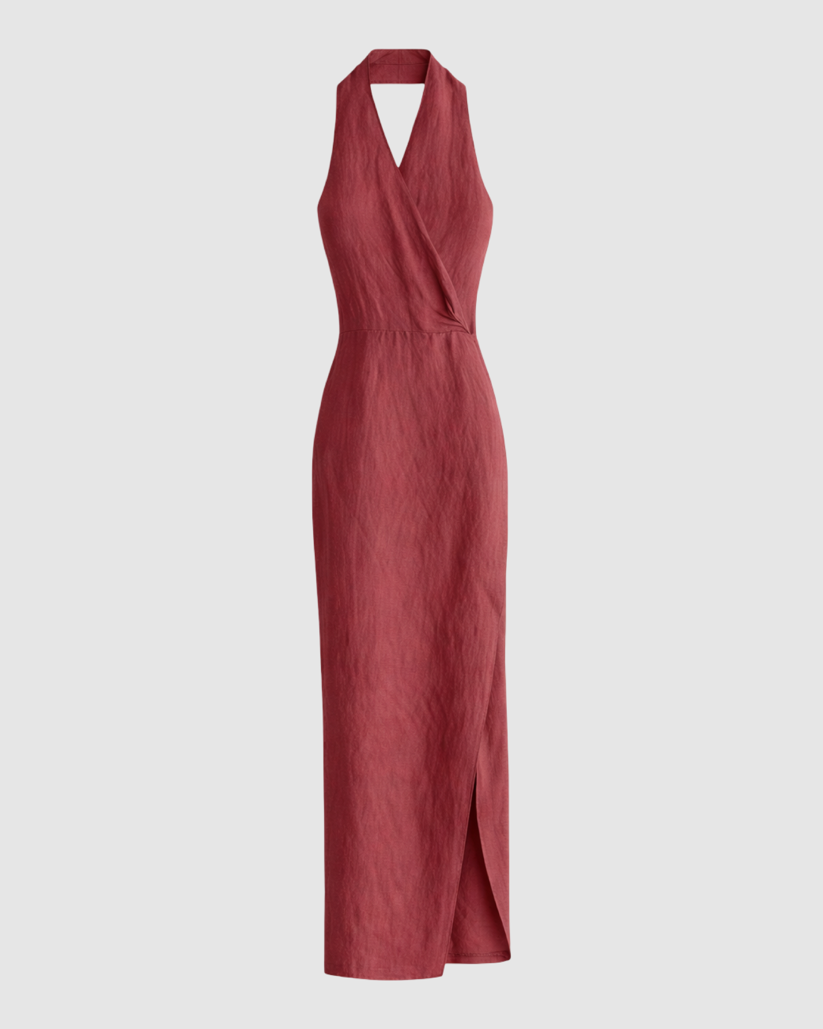 Wrap Dress in Linen and Silk Marina Blanche