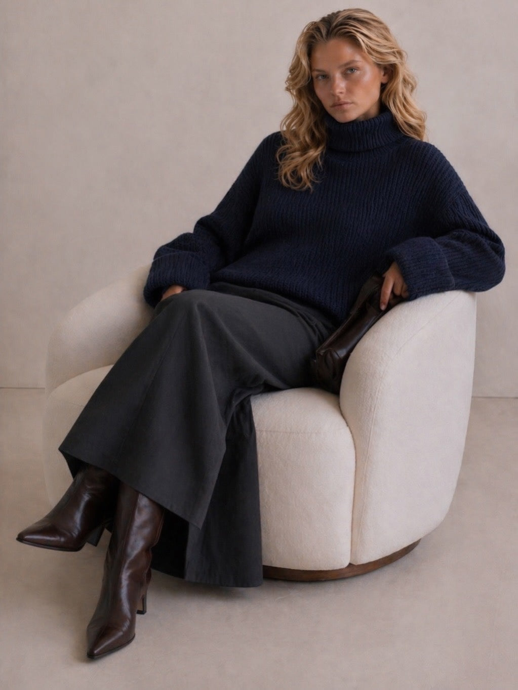 Italian Merino Knit Le Début Marina Blanche