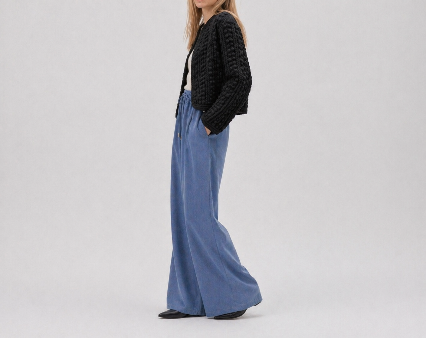 Italian Cotton Pant Marina Blanche
