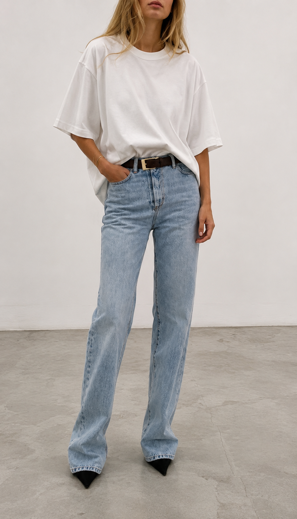 Oversized cotton poplin Marina Blanche